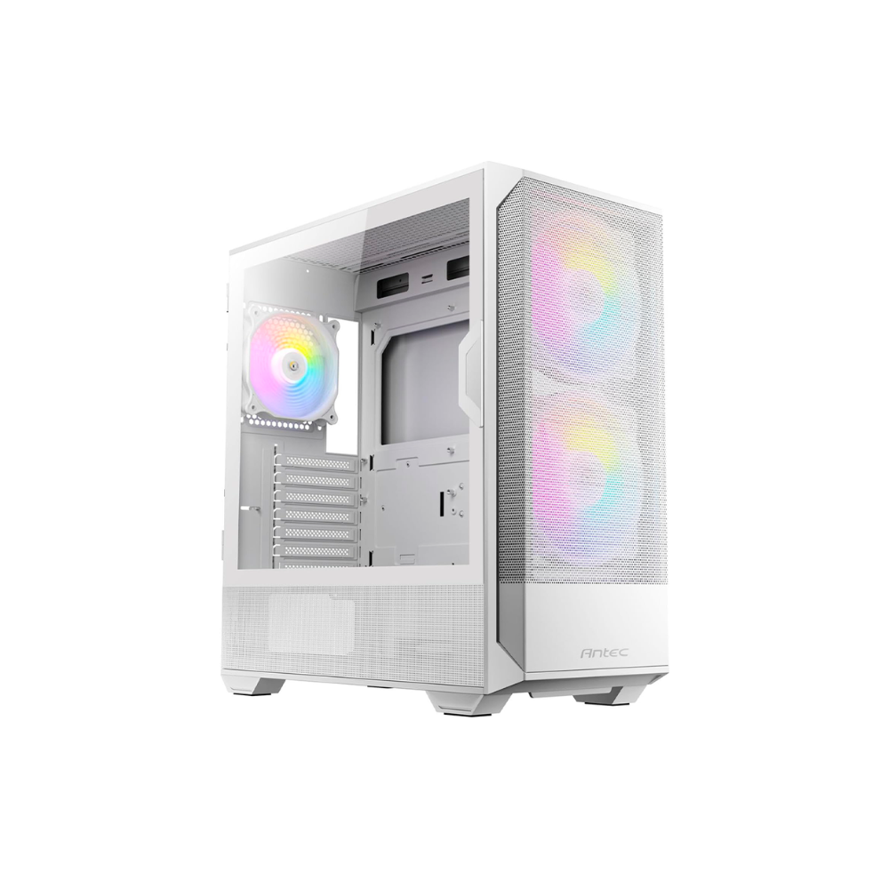 [NX416L WHITE] Gabinete Gamer Antec NX416L White Media Torre ATX Cristal Templado 3 Ventiladores USB 3.0 Blanco
