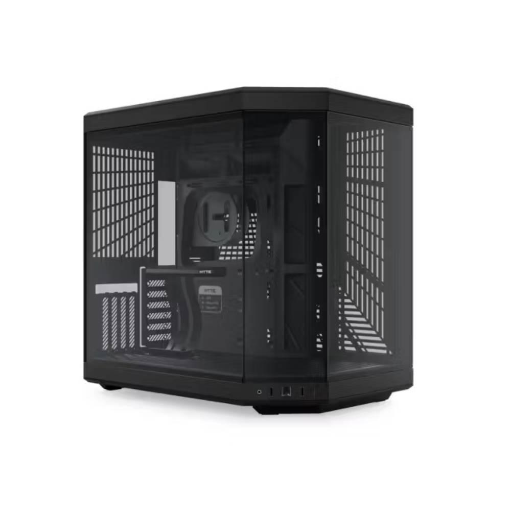 [CS-HYTE-Y70-B] Gabinete Gamer HYTE Y70 Edición Estándar Cámara Dual Vista Panorámica E-ATX Cristal Templado Cable Riser PCIe 4.0 USB Type-C Negro