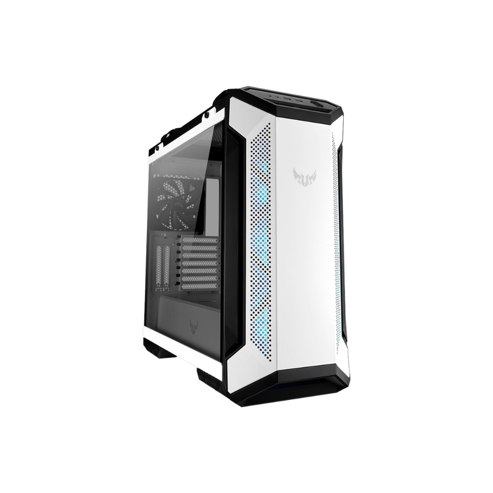 [90DC0013-B40000] Gabinete Gamer ASUS TUF Gaming GT501 White E-ATX Cristal Templado 4 Ventiladores 3x RGB USB 3.1 Blanco