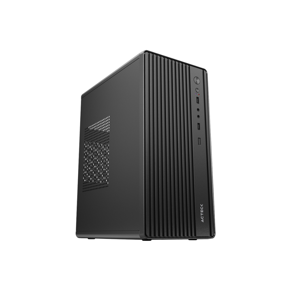 [AC-943796] Gabinete Acteck Apex GI205F Mini Torre Micro ATX Incluye Fuente de Poder 500W Frente de Plástico Negro