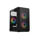 [AC-939249] Gabinete Gamer Acteck Doom Pro Mesh GI730M Micro ATX Incluye Fuente de Poder 600W 3 Ventiladores Malla Mesh USB 3.0 Negro