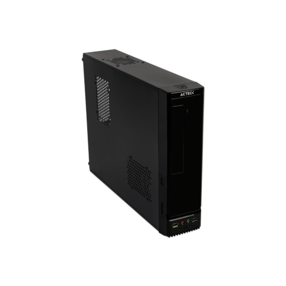 [AC-929042] Gabinete Acteck Slim Atom Delgado Micro ATX Incluye Fuente de Poder 450W USB 3.0 Negro
