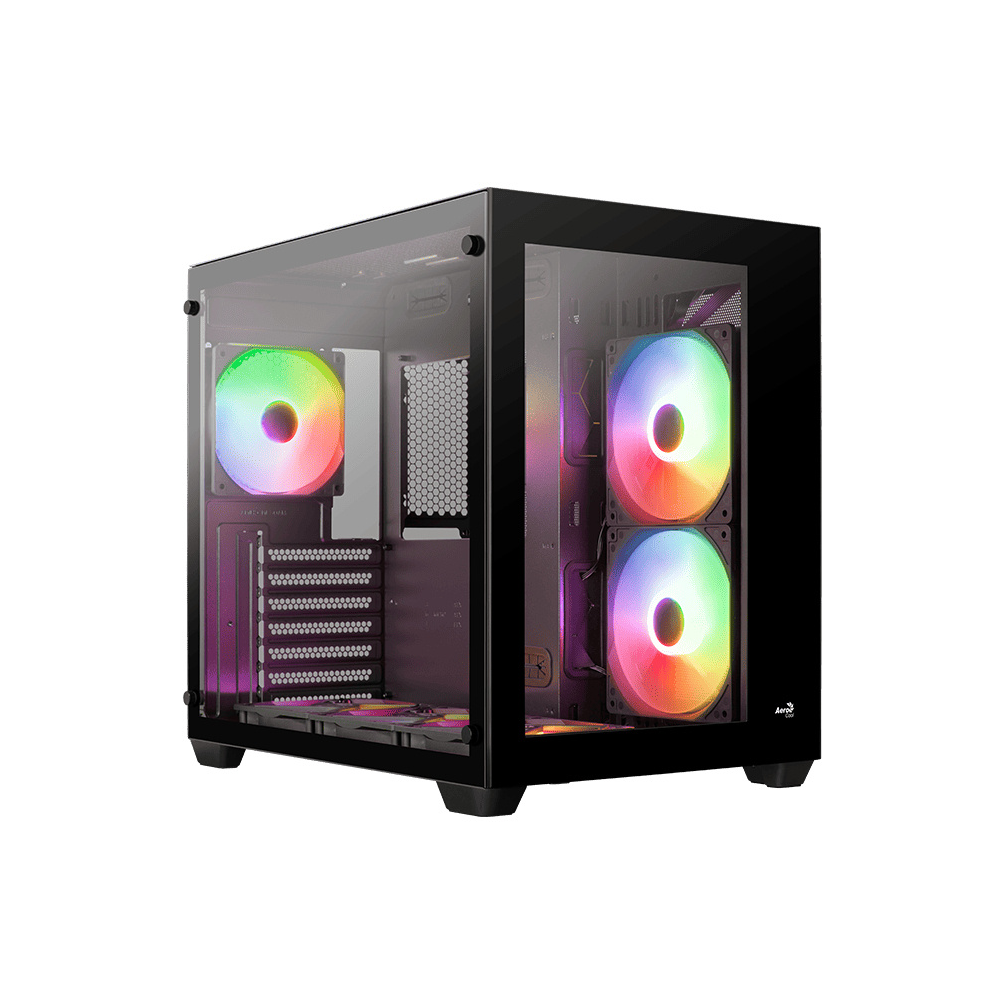 [DRYFT-G-BK-V2] Gabinete Gamer Aerocool Drift V2 Media Torre ATX Incluye 6 Ventiladores USB 3.0 Sin Fuente Negro