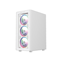 [BR-935975] Gabinete Gamer Balam Rush DragonFly II Crystal GM745 White ATX Cristal Templado 4 Ventiladores RGB USB 3.0 Sin Fuente Blanco