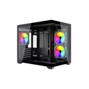 [BR-943840] Gabinete Gamer Balam Rush Tank Core Pro GI925 Micro ATX Cristal Templado Panorámico 3 Ventiladores ARGB USB 3.0 Sin Fuente Negro