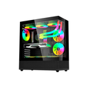 [BR-938723] Gabinete Gamer Balam Rush Tank Super 9200 TB ATX Cristal Templado 3 Ventiladores RGB USB 3.0 Sin Fuente Negro