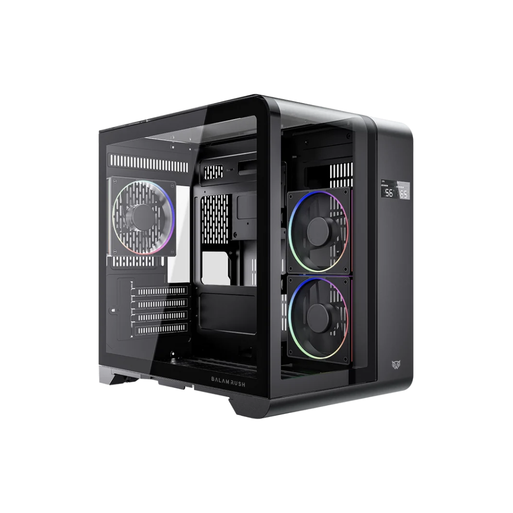 [BR-941617] Gabinete Gamer Balam Rush Tank Expert Curve 6400 Micro ATX Cristal Templado Vista Panorámica USB 3.0 Sin Fuente Negro