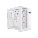 [BR-941600] Gabinete Gamer Balam Rush Tank Expert Curve 7400 White ATX Cristal Templado 4 Ventiladores USB 3.0 Sin Fuente Blanco