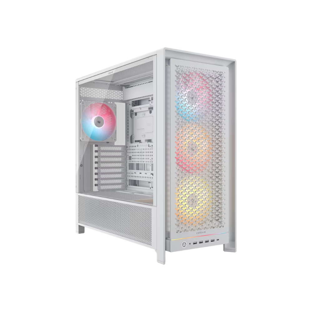 [CC-9011310-WW] Gabinete Gamer CORSAIR Frame 5000D ARGB White CC-9011310-WW ATX Cristal Templado 3 Ventiladores ARGB USB-C Sin Fuente Blanco