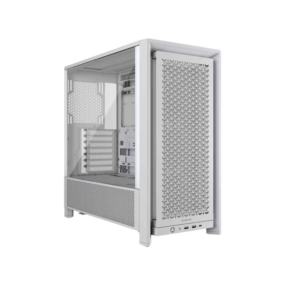 [CC-9011313-WW] Gabinete Gamer CORSAIR Frame 4000D RS White CC-9011313-WW ATX Cristal Templado 3 Ventiladores RS120 USB-C Sin Fuente Blanco