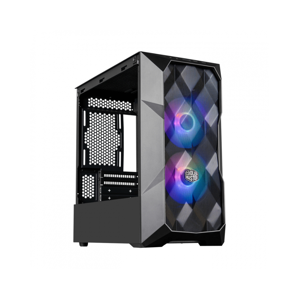 [TD300-KGNN-S00] Gabinete Gamer Cooler Master MasterBox TD300 Mesh Black Micro ATX Cristal Templado 2 Ventiladores ARGB USB 3.0 Sin Fuente Negro