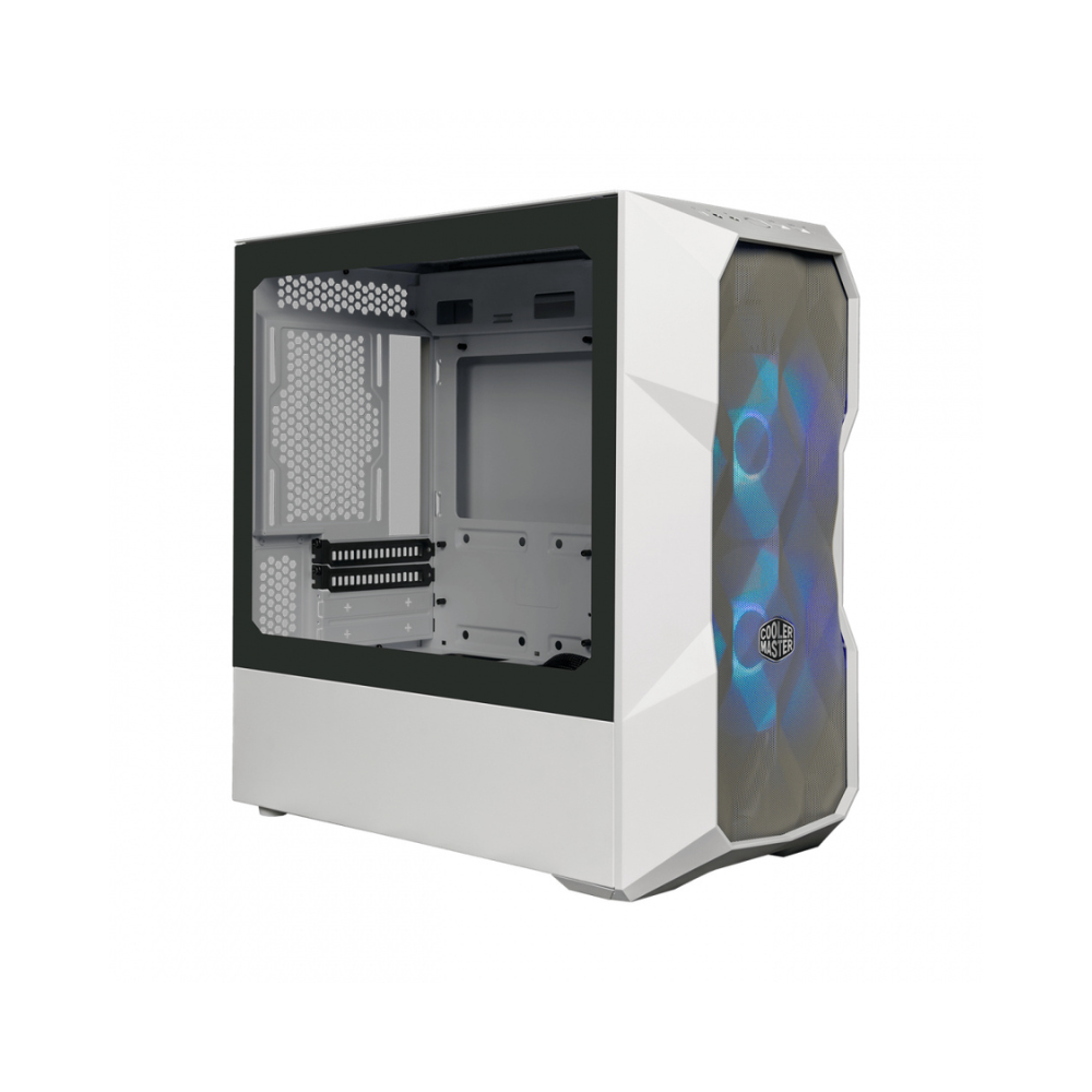 [TD300-WGNN-S00] Gabinete Gamer Cooler Master MasterBox TD300 Mesh White Micro ATX Cristal Templado 2 Ventiladores ARGB USB 3.0 Sin Fuente Blanco