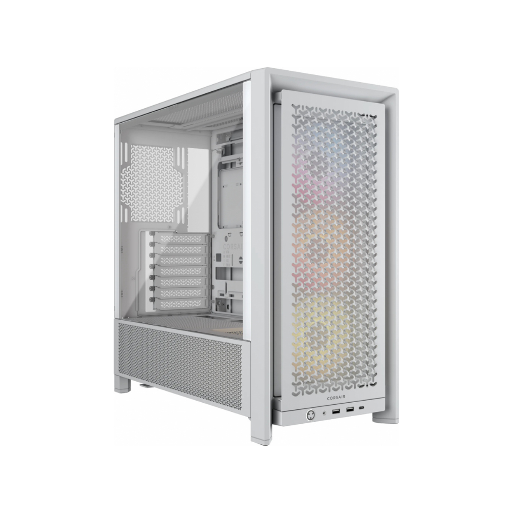 [CC-9011297-WW] Gabinete Gamer CORSAIR Frame 4000D RS ARGB White ATX Cristal Templado 3 Ventiladores RS120 ARGB USB-C Sin Fuente Blanco