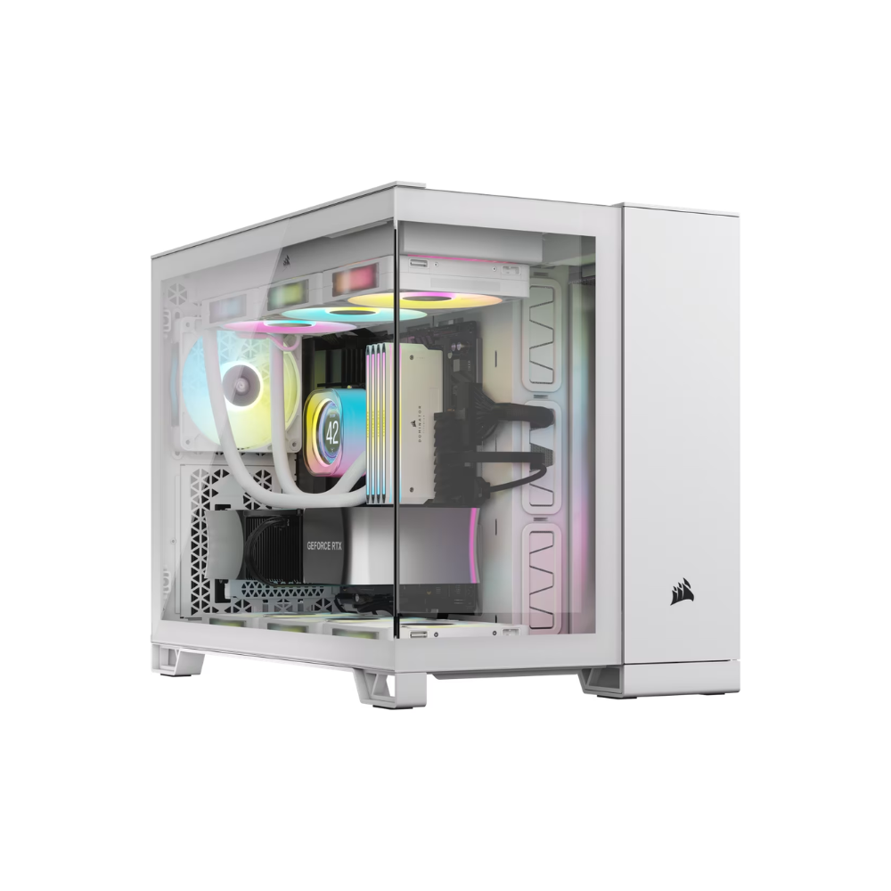 [CC-9011268-WW] Gabinete Corsair iCUE LINK 2500X RGB Micro-Tower Cristal Templado 2x iCUE LINK RX120 RGB Blanco