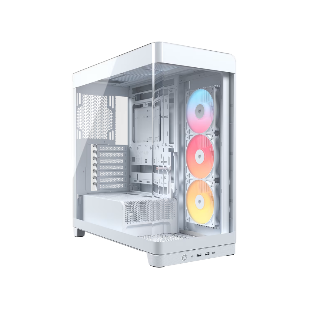 [CC-9011315-WW] Gabinete Corsair Frame 4500X RS-R ARGB Media Torre Cristal Templado Panorámico 3x RS120 Blanco