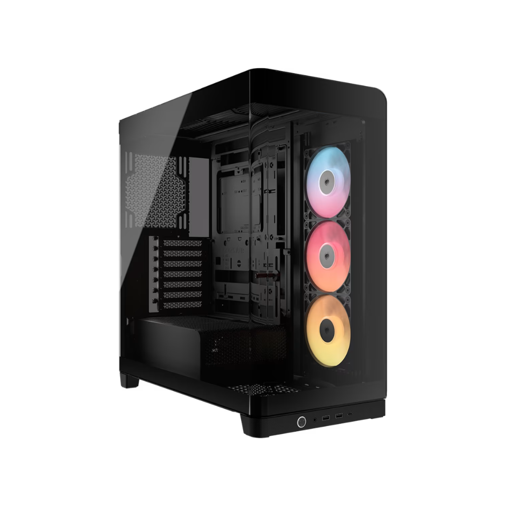 [CC-9011314-WW] Gabinete Corsair Frame 4500X RS-R ARGB Media Torre Cristal Templado Panorámico 3x RS120 Negro