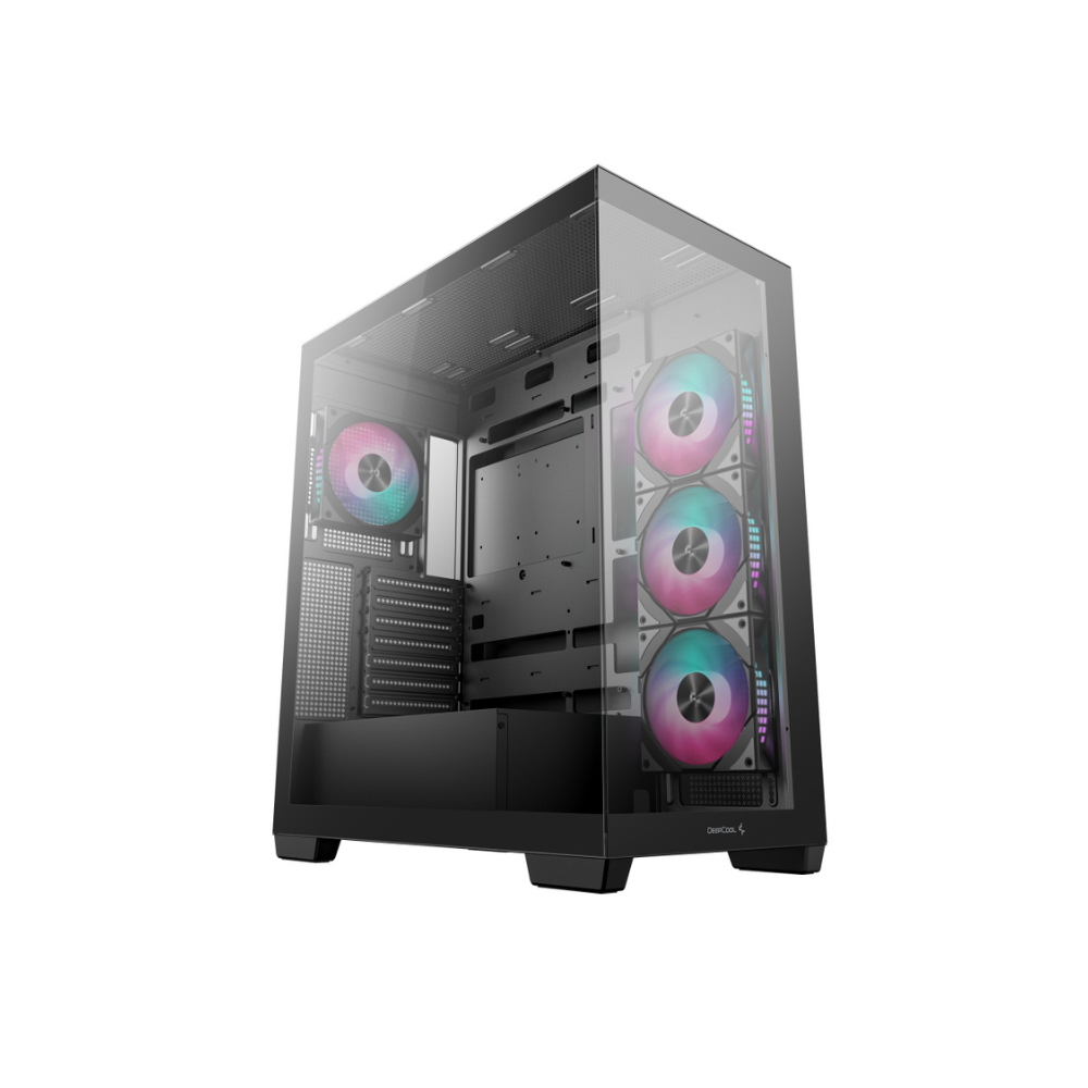 [R-CG580-BKADA4-G-1] Gabinete DeepCool CG580 4F Midi-Tower Cristal Templado Panorámico 4 Ventiladoras ARGB Negro