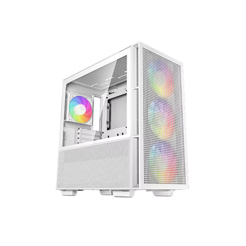 [R-CH560-WHAPE4-G-1] Gabinete DeepCool CH560 WH Midi-Tower Cristal Templado Malla Alto Flujo 4 Ventiladores ARGB Blanco