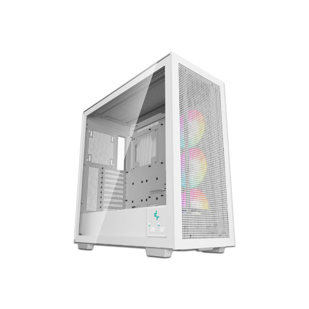 [R-MORPHEUS-WHAPA1-A-1] Gabinete DeepCool Morpheus WH Full Tower Modular Cristal Templado Malla 1 Ventilador ARGB Blanco
