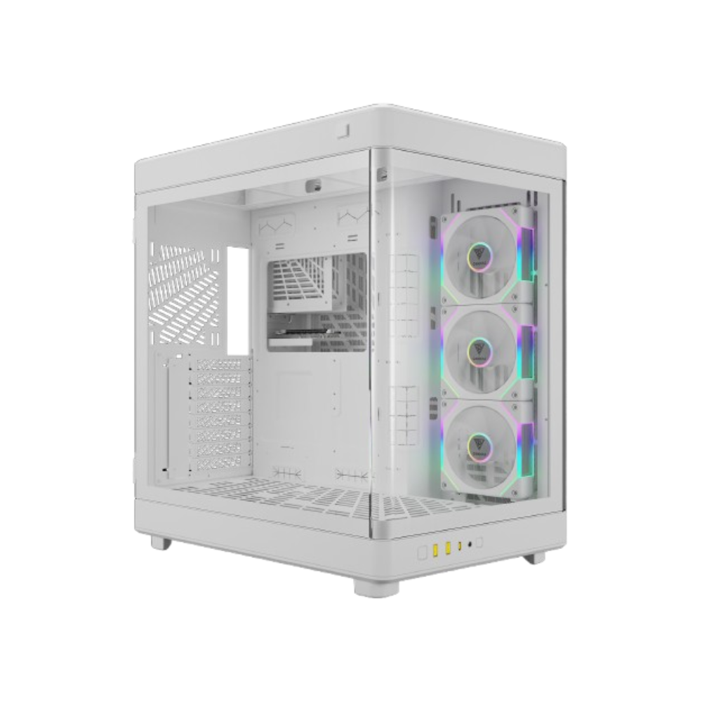 [GD-NESO P1 PRO WW] Gabinete Gamdias NESO P1 PRO WW Full Tower Modular Cristal Templado Panorámico 3 Ventiladores ARGB Blanco