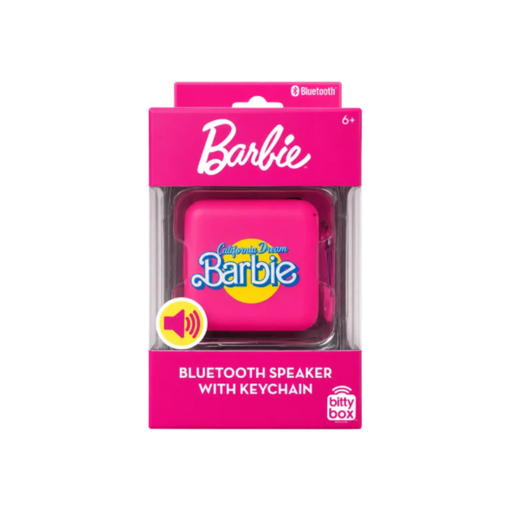 [BBOXBARBIE/NEW] Bocina Portátil Bitty Boomers Barbie California Dream Bitty Box Bluetooth 1.3" Llavero