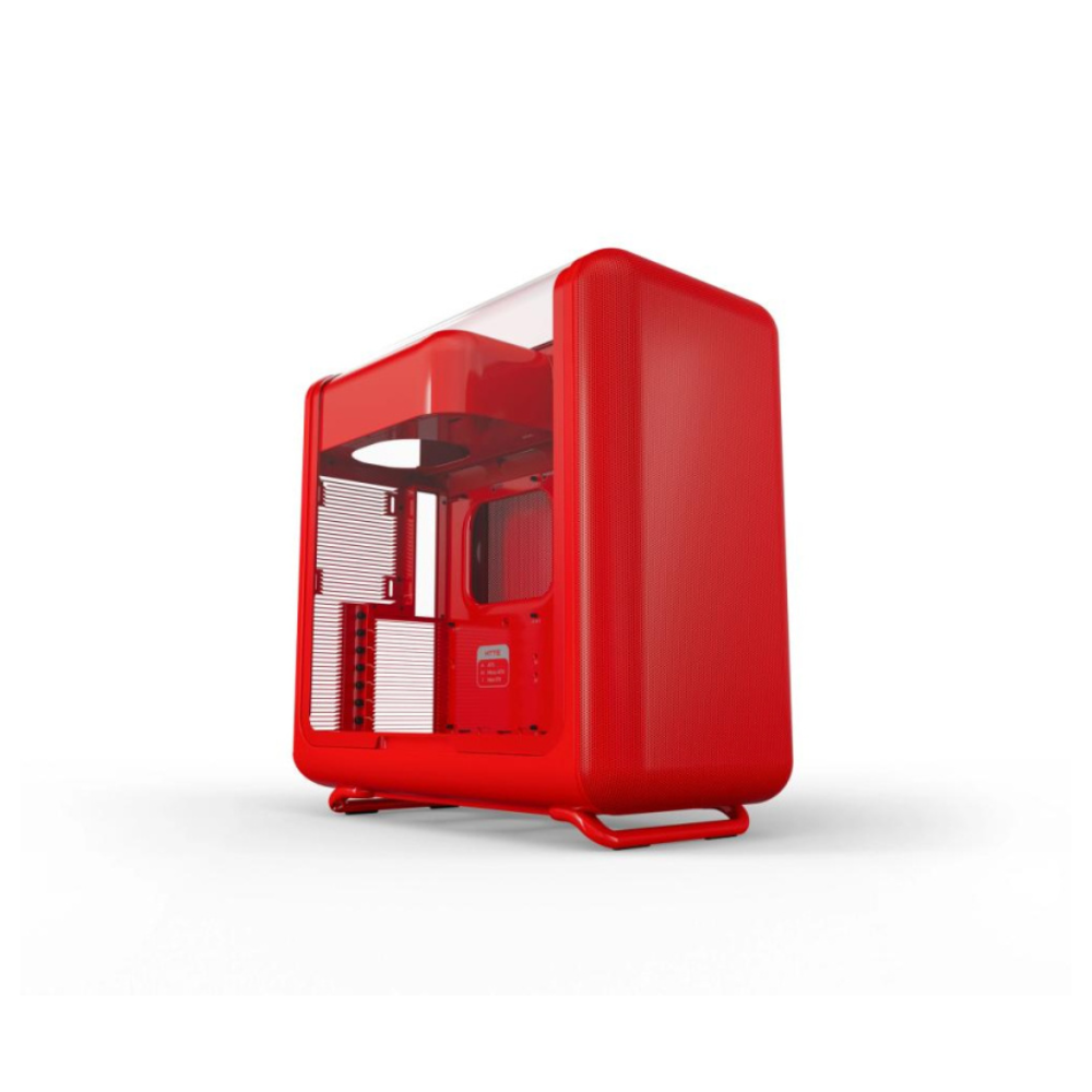 [CS-HYTE-X50G-RR] Gabinete HYTE X50 Midi-Tower Cristal Templado E-ATX Sin Fuente Sin Ventiladores Rojo