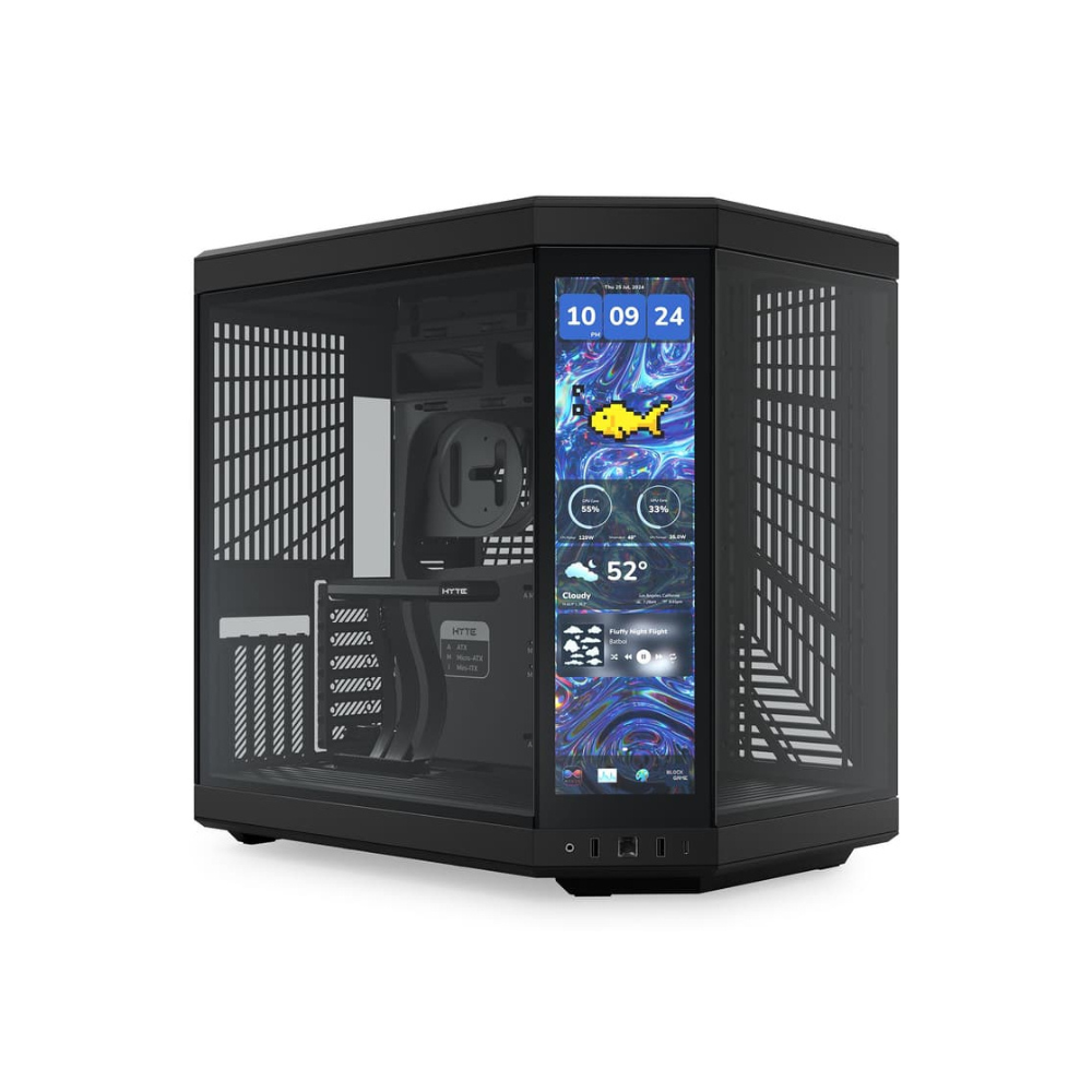 [CS-HYTE-Y70TTI-BB] Gabinete HYTE Y70 Touch Infinite Cristal Templado ATX Pantalla Táctil 14.9" Sin Fuente Sin Ventiladores Negro