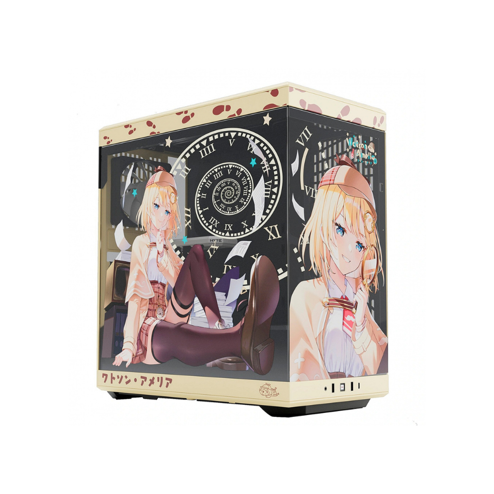 [CS-HYTE-Y40-AME] Gabinete Hyte Y40 Amelia Watson, Midi-Tower, ATX/Micro-ATX/Mini-ITX, USB 3.0, sin Fuente, 2 Ventiladores Instalados, Amarillo