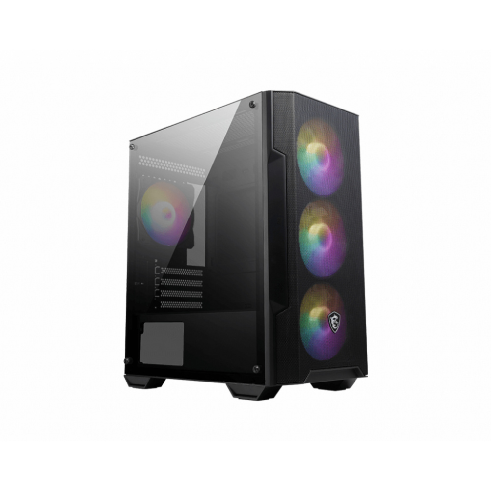 [MAG FORGE M100A] Gabinete MSI MAG FORGE M100A Cristal Templado Malla Micro-ATX 4x Ventiladores RGB Negro