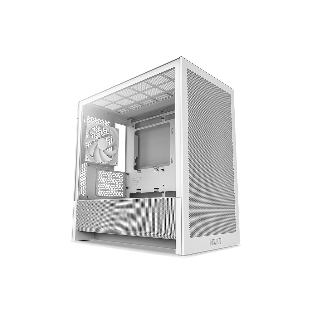 [CC-H31FW-01] Gabinete NZXT H3 Flow Midi Tower Cristal Templado Malla Micro-ATX 1x Ventilador Blanco