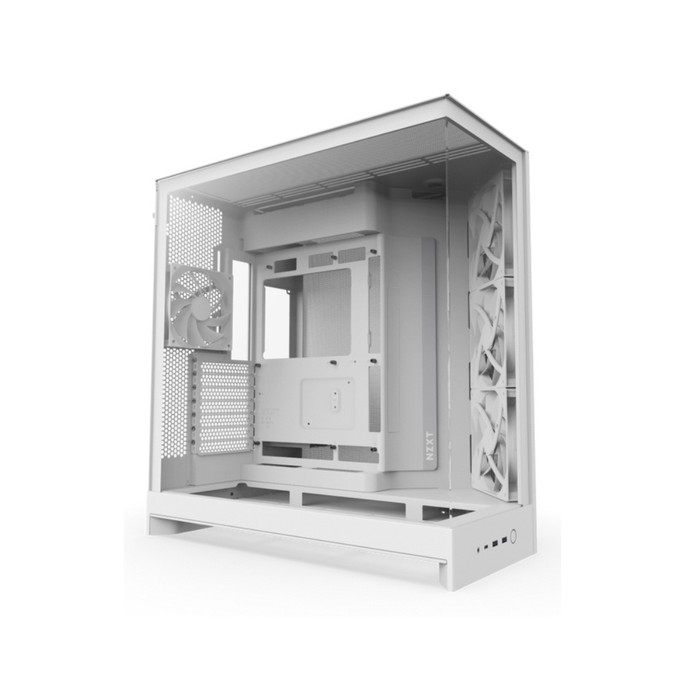 [CM-H92FW-01] Gabinete NZXT H9 Flow Midi Tower Cristal Templado Panorámico E-ATX  Sin Fuente 1x Ventilador Blanco