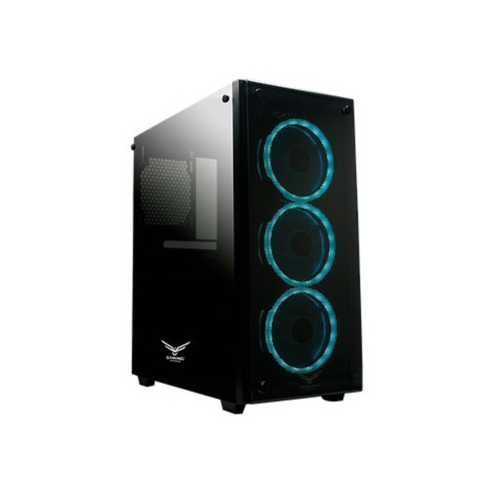 [NA-0603] Gabinete Naceb Player Midi-Tower Cristal Templado RGB ATX Sin Fuente 3x Ventiladores RGB Negro