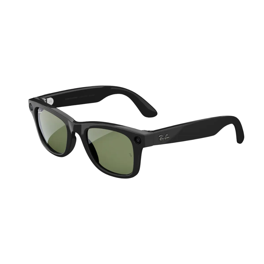 [899-00598-01/NEW] Lentes Inteligentes Ray-Ban Meta Wayfarer (Gen 1) con Cámara HD 12 MP, Audio Abierto, Asistente Meta AI, Bluetooth, Armazón Negro Brillante