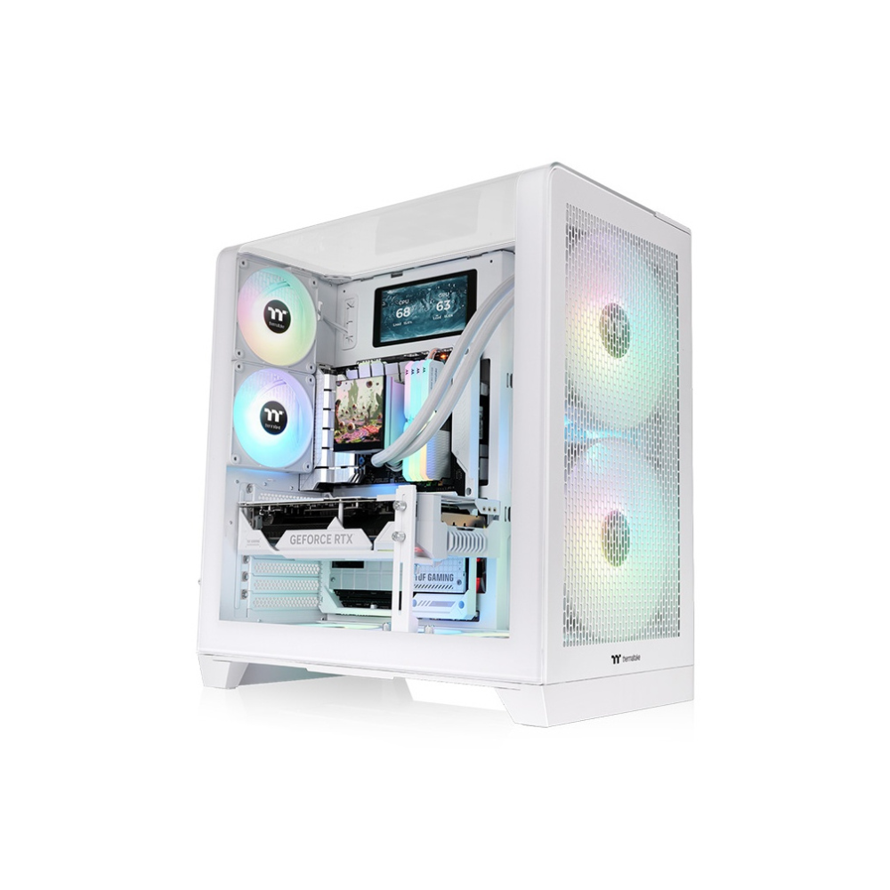 [CA-11F-00M6WN-00] Gabinete Thermaltake View 390 Air Snow Mid Tower Cristal Templado ATX Sin Fuente 2x Ventiladores Blanco