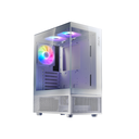 [INVADERXMINIMT-WHCWW] Gabinete XPG INVADER X Mini Mini-Tower Cristal Templado Panorámico Sin Fuente 5x Ventiladores Blanco