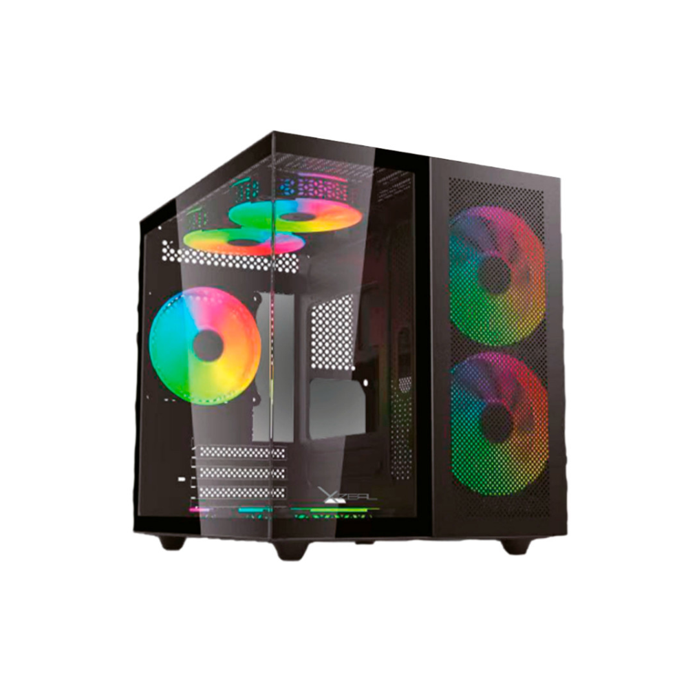 [XZGAMC1B] Gabinete XZEAL CXi1 Cubo Micro-ATX Cristal Templado Sin Fuente 3x Ventiladores Negro