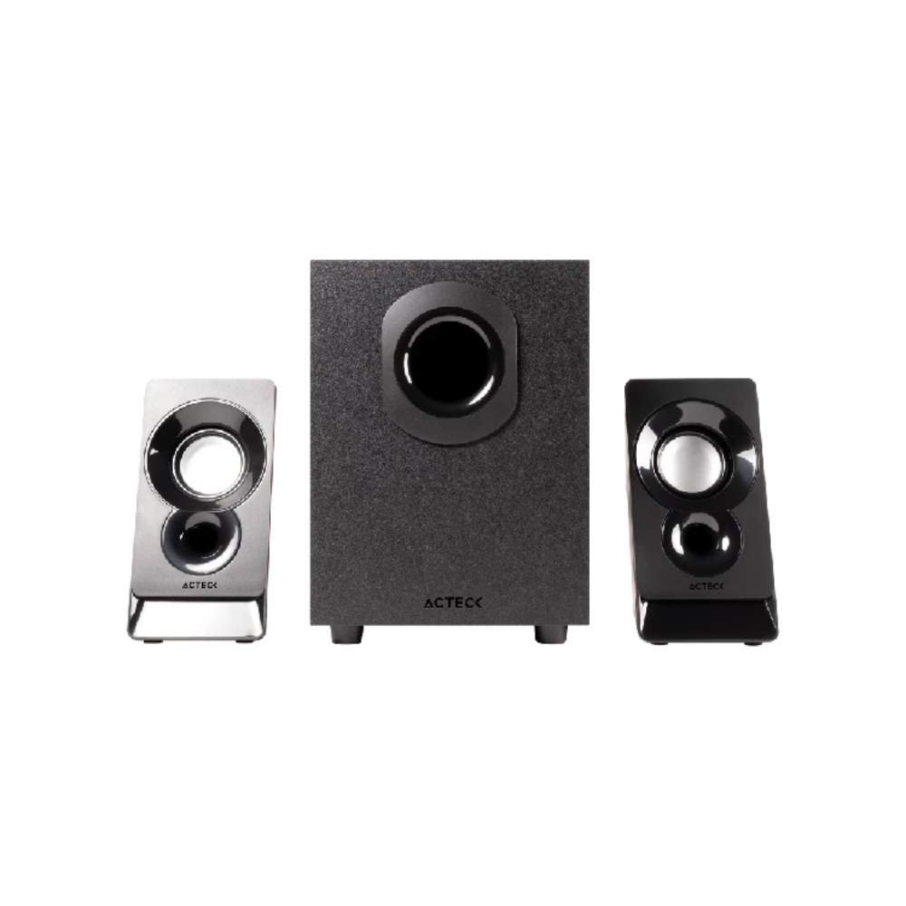 [AC-935241] Bocina con Subwoofer Acteck Elant AS470 Alámbrico 2.1 Canales 6W RMS 3.5mm USB Negro