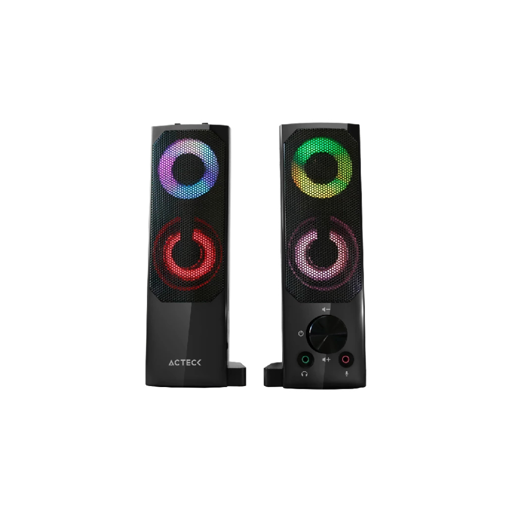 [AC-935258] Bocinas para Computadora Acteck Elant Brick 2.0 Alámbricas 3W RMS 3.5mm USB Negro